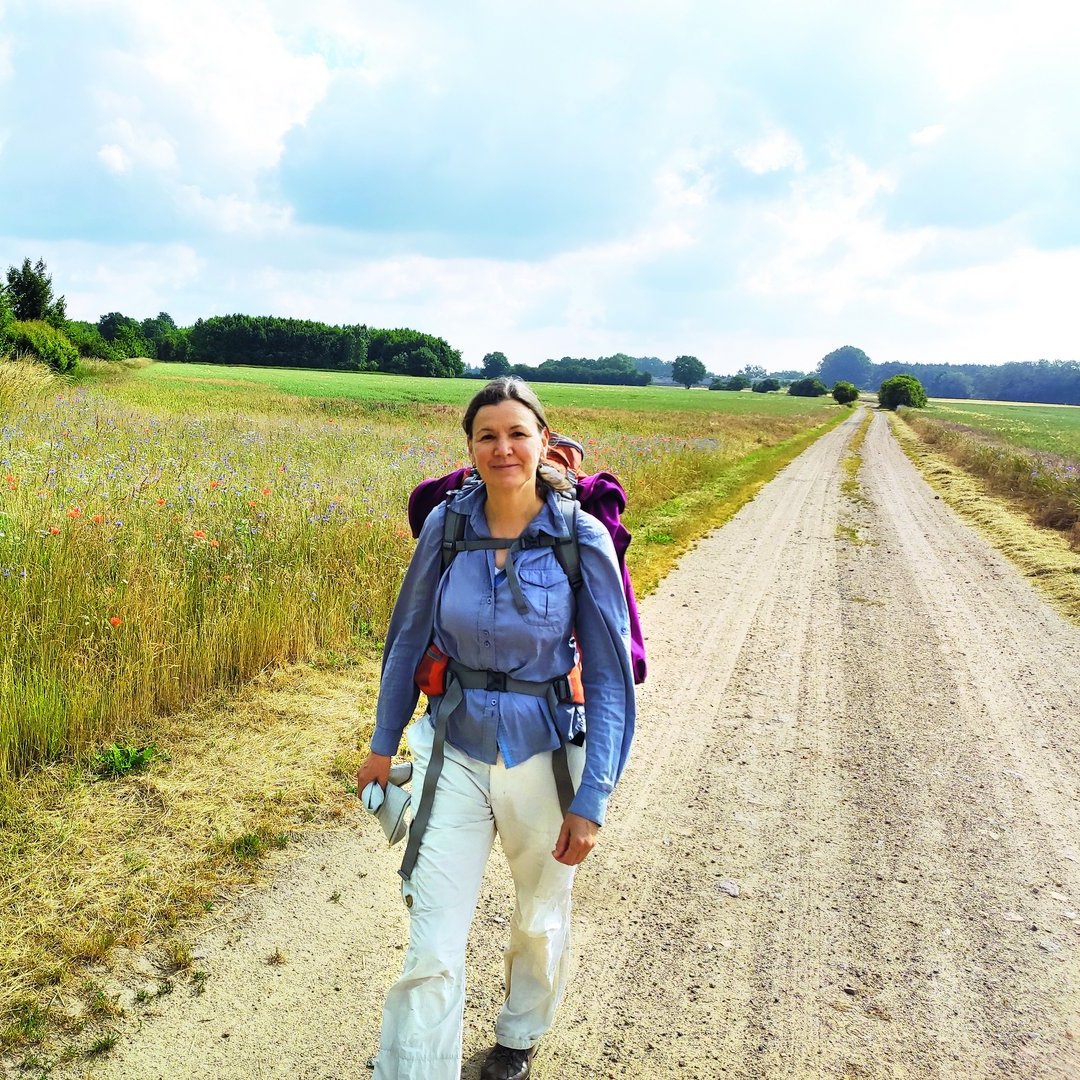 Heike Götz auf dem Weg.