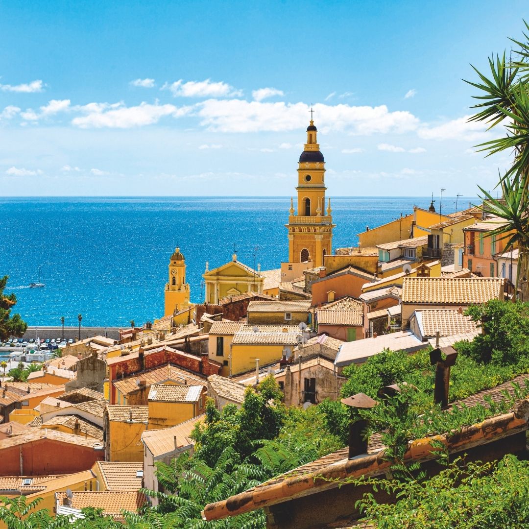 Küstenstadt Menton an der französisch-italienischen Grenzen